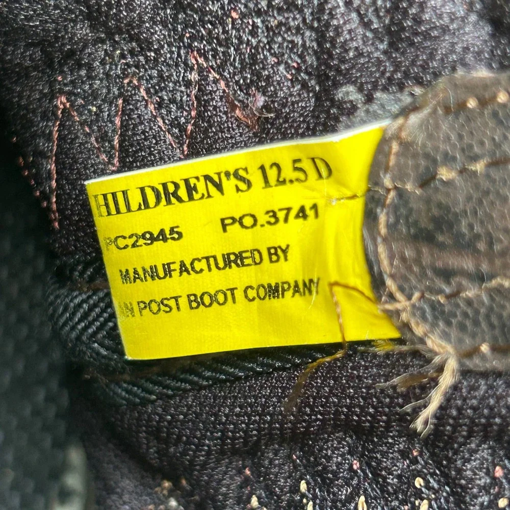 Dan Post Childrens Brown‎ Leather Western Cowboy Boots PC2945 Size 12.5D